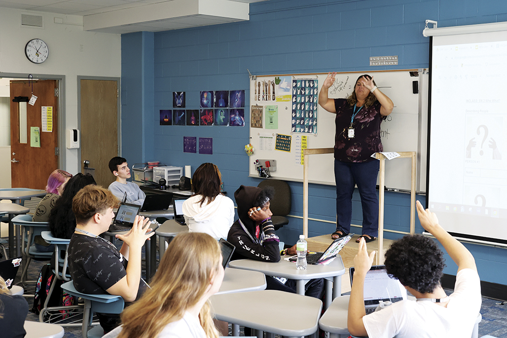 ASL classes are offered as a foreign language option at Hinsdale South.