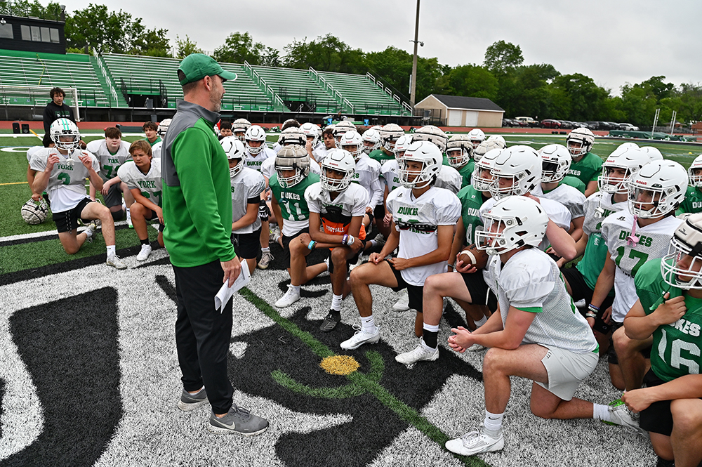 Head Coach Mike Fitzgerald addresses the 2023 football squad.