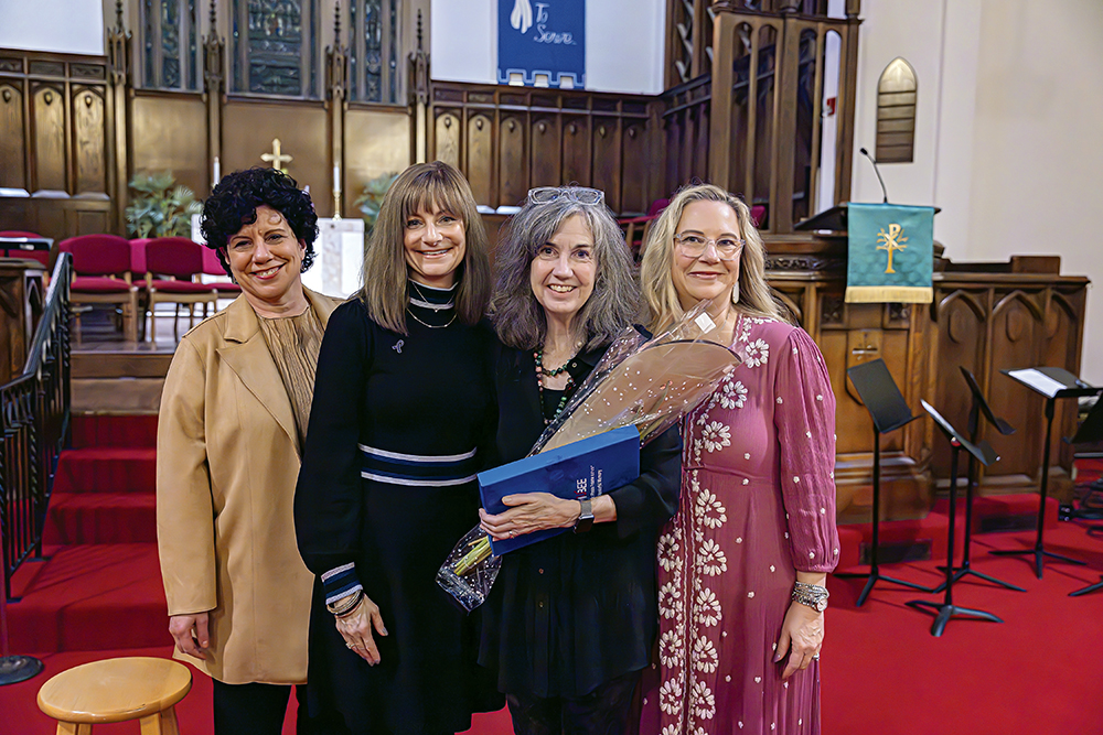 Pillars Community Health’s President and CEO, Angela Curran; Senior Vice President of External Affairs, Julie Ryan; Award Recipient, Sally Kurfirst; and Kim Stephens, Senior Vice President of Domestic and Sexual Violence Services