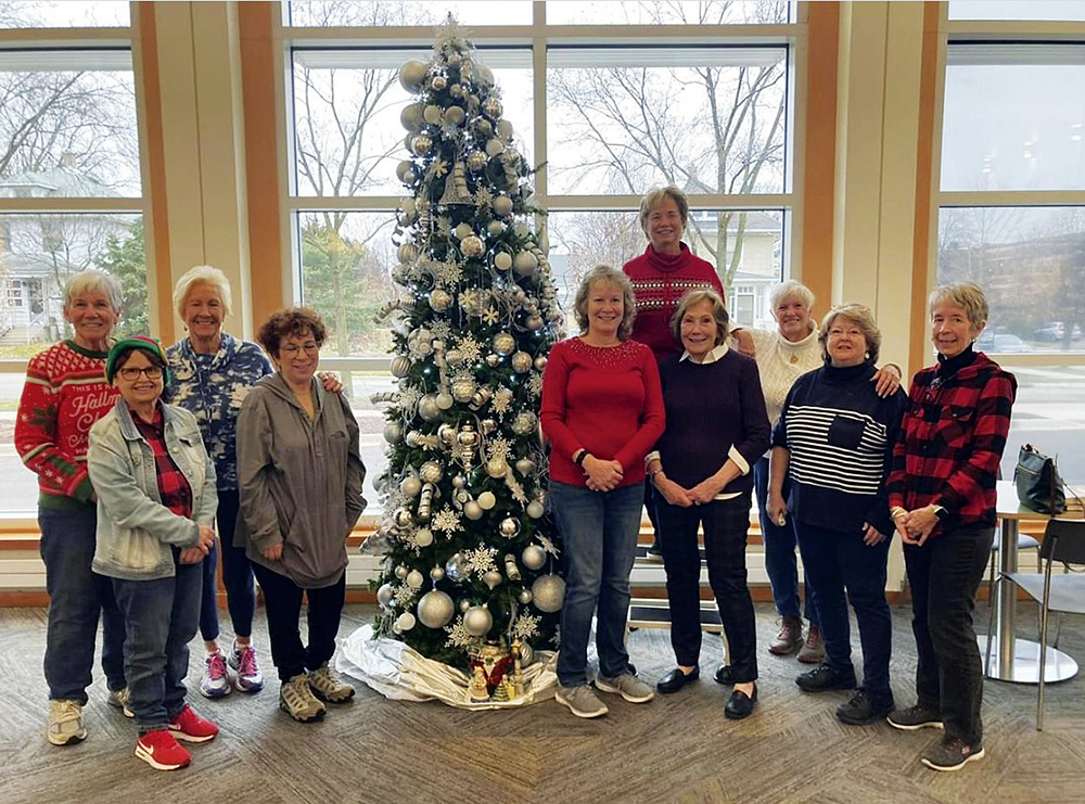 Decorating-the-library-for-Christams-for-72-years