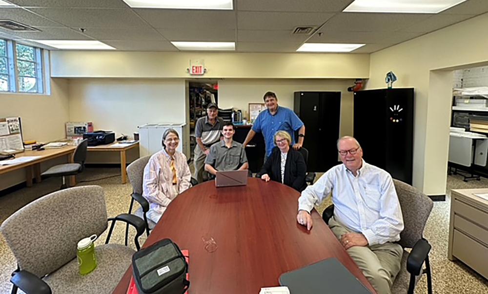 Pictured are (l. to r.):  Janet Baar, Ray Paice, Gabe Wright, Barry Cesafsky, Elizabeth Arts, and John Baar.