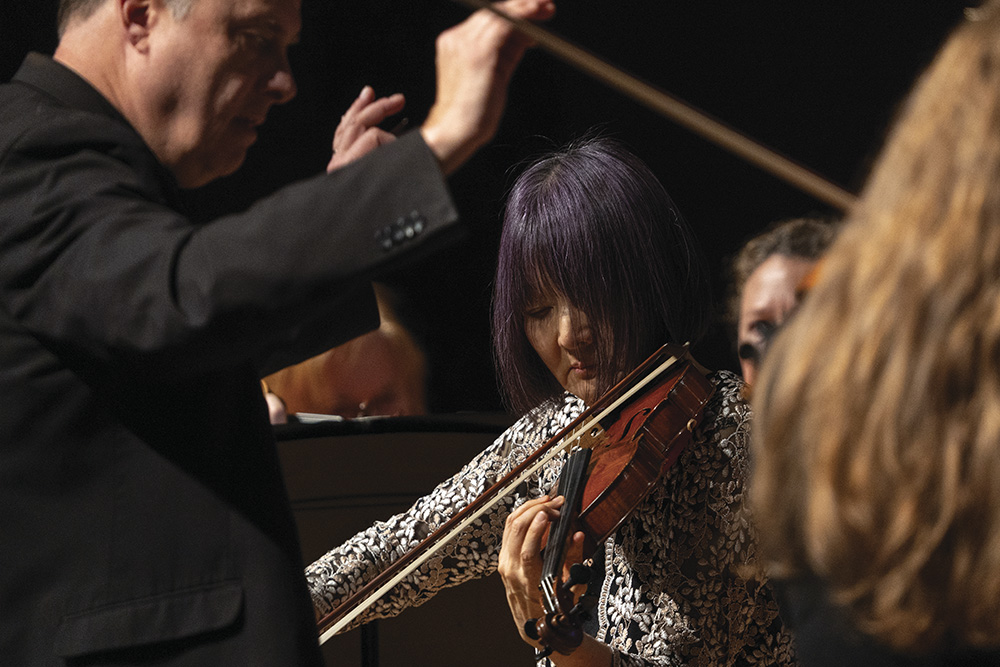 Concertmaster Rika Seko steps into the spotlight.