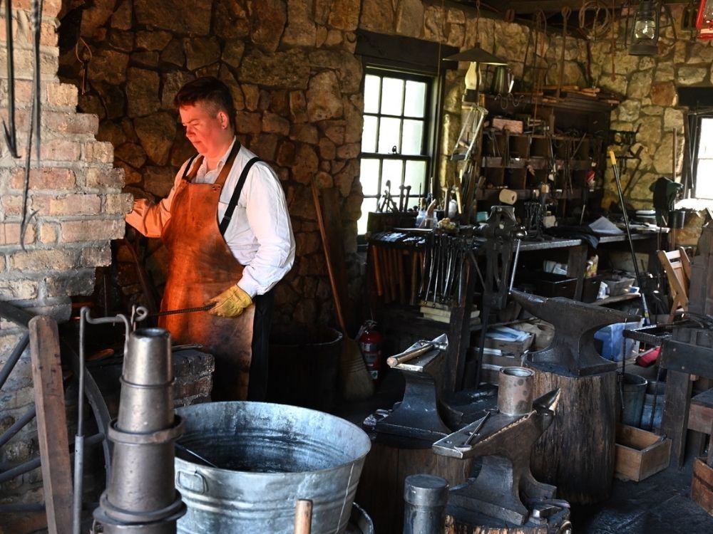 A blacksmith demonstration
at Country in the Park is a new addition this year. <br><i>Photo courtesy of Naper Settlement</i>