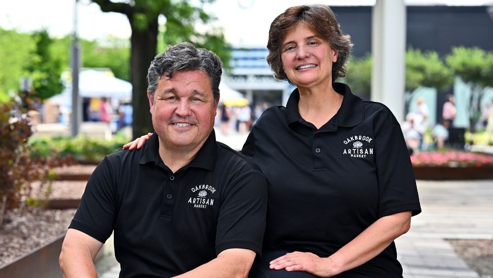 Jonathan and Lynna Smith founded the Oak Brook Artisan Market in 2019, creating a destination that celebrates local makers, artists, and small businesses.
<br><i>Photo by Victor Hilitski</i>
