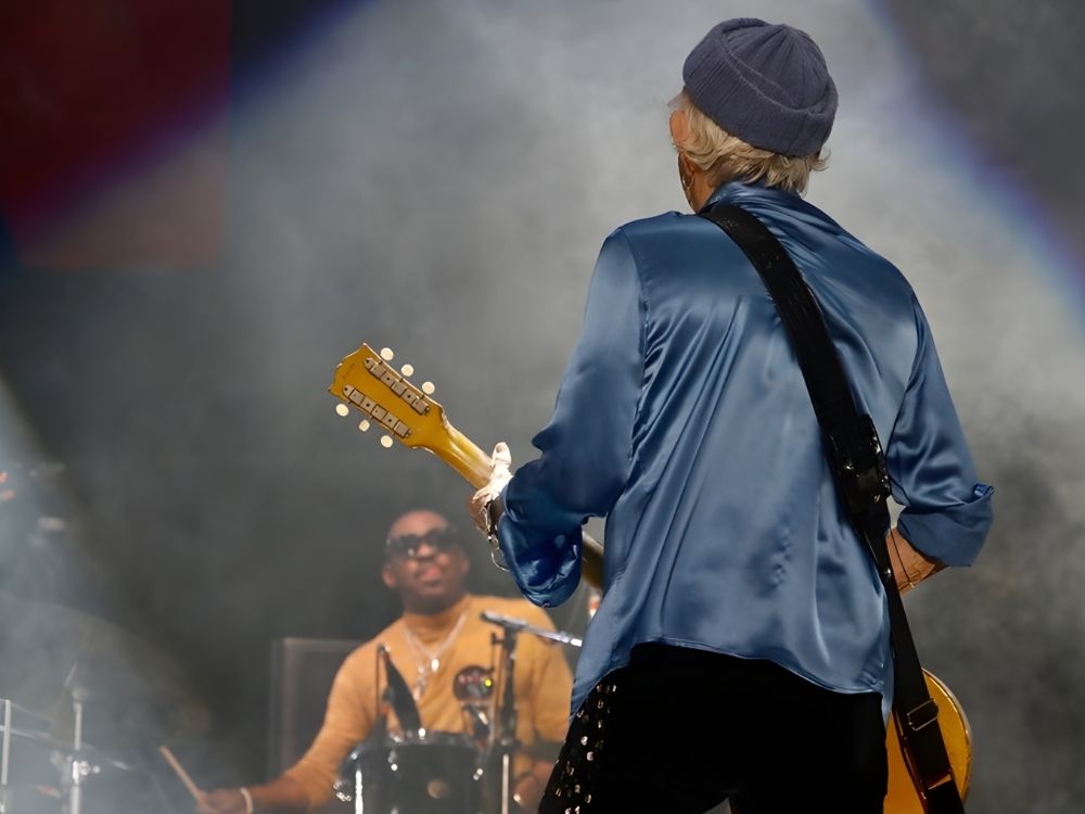 Steve with Keith Richards and The Rolling Stones in 2022.
<br><i>Photo by J. Bouquet</i>