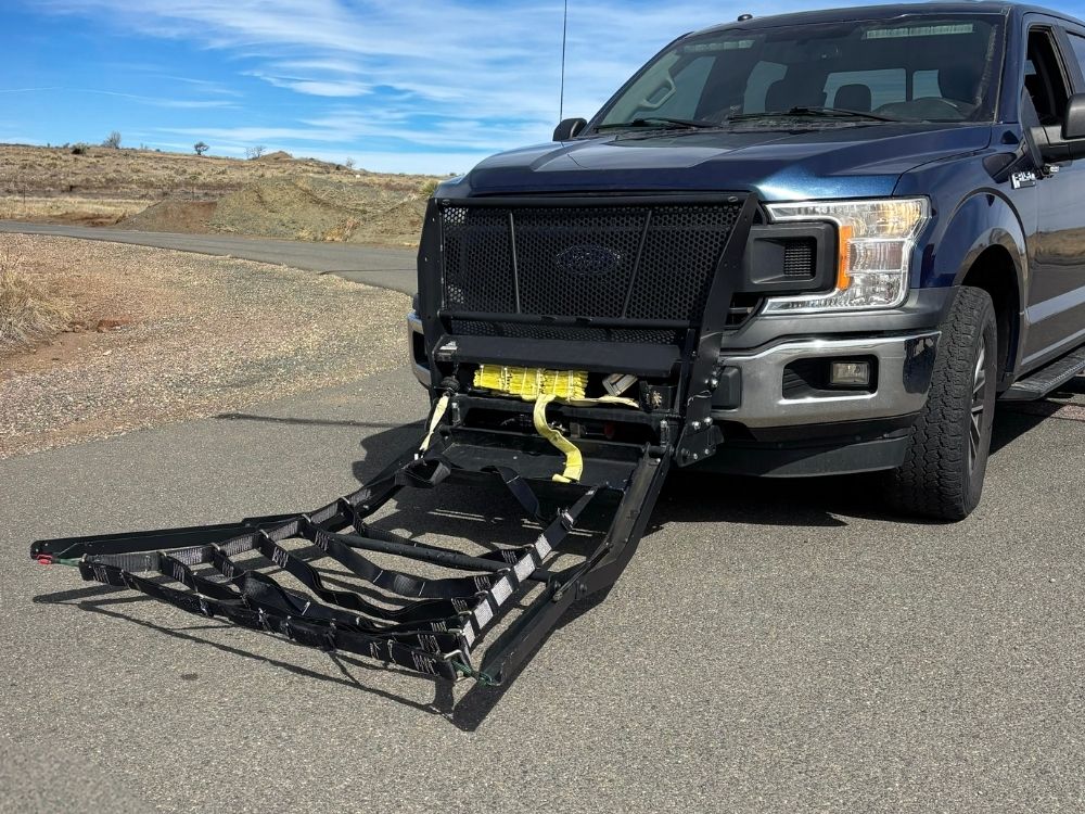 The Grappler Police Bumper is a specialized vehicle-mounted, net-based system designed to safely end high-speed police chases.