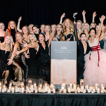 Clarendon Hills Chapter of the Infant Welfare Society (CHIW) is composed of 50 volunteers who are dedicated to fundraising and supporting the Angel Harvey Family Health Center in Chicago. <br><i>Photos courtesy of the CHIW Light Up the Night Masquerade Ball in 2025</i>