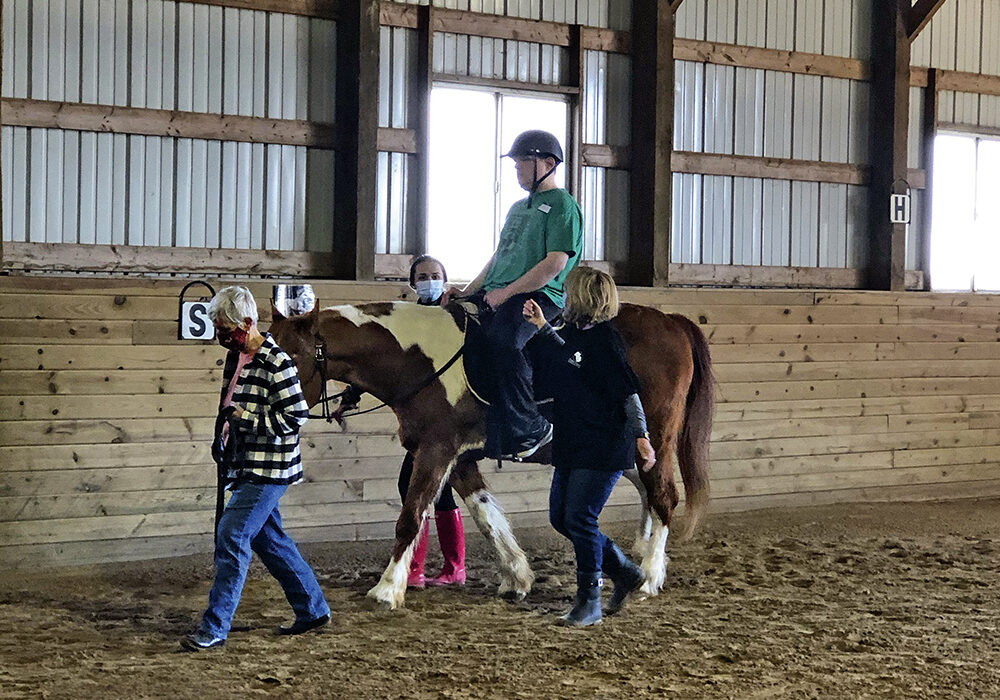 Canopy program participants take part in specialized equine therapy through Christine's Dream Equine Program. The program is led by an experienced PATH International-certified instructor and supported by caring volunteers.