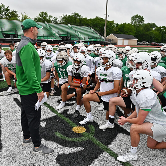 Head Coach Mike Fitzgerald addresses the 2023 football squad.