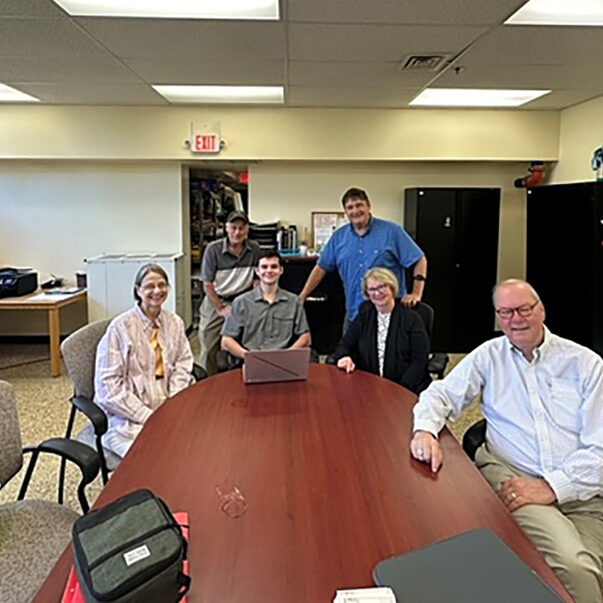 Pictured are (l. to r.):  Janet Baar, Ray Paice, Gabe Wright, Barry Cesafsky, Elizabeth Arts, and John Baar.