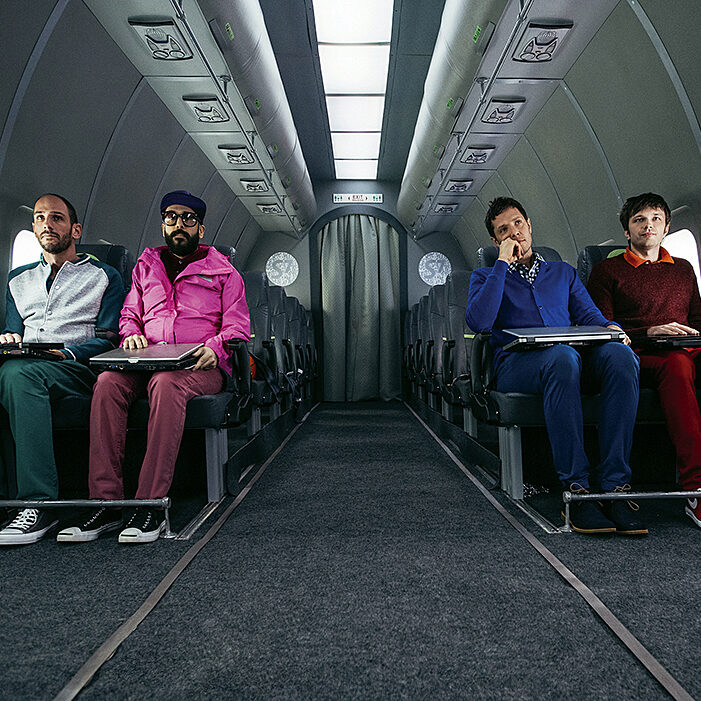 Ok Go: Konopka, drummer; Tim Norwind, bassist; Andy Ross, guitarist, keyboard and vocals; Damian Kulash, lead vocals and guitarist. Photo by Nikolay Ivanov