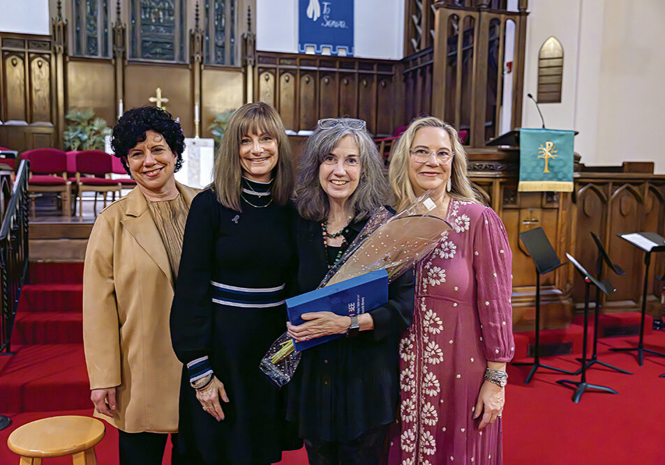 Pillars Community Health’s President and CEO, Angela Curran; Senior Vice President of External Affairs, Julie Ryan; Award Recipient, Sally Kurfirst; and Kim Stephens, Senior Vice President of Domestic and Sexual Violence Services